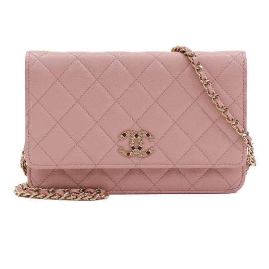 Chanel Chain Wallet Crossbody Bag Pink