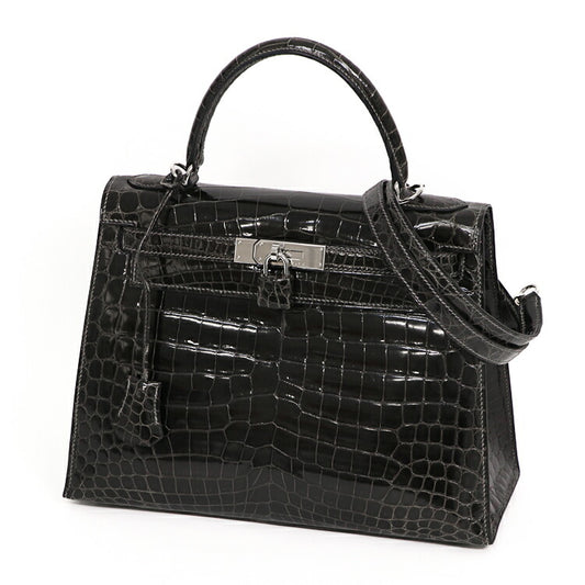Hermes Kelly 28 Crocodile Leather 2way Bag