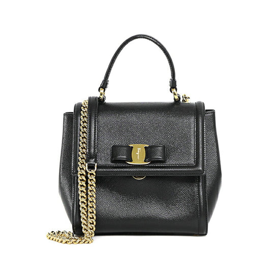 Salvatore Ferragamo Vara Ribbon Leather 2way Handbag