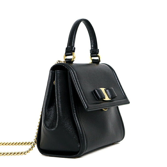 Salvatore Ferragamo Vara Ribbon Leather 2way Handbag