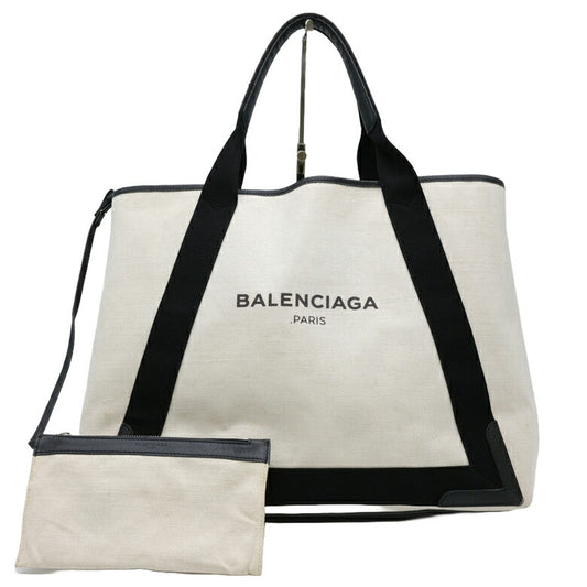 Balenciaga Canvas Navy Cabas Tote Bag