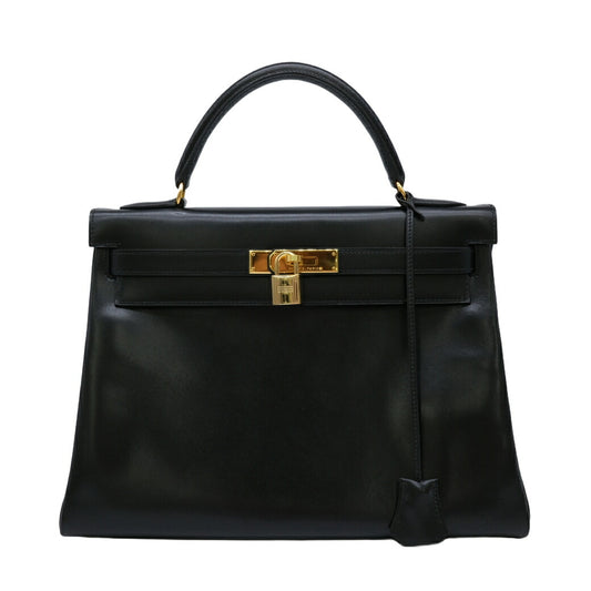 Hermes Kelly 32 Handbag Black Leather
