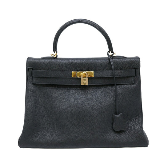 Hermes Kelly 35 Handbag Black Leather