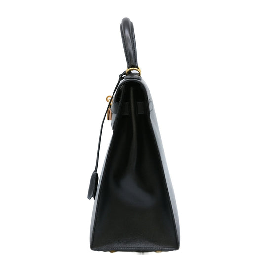 Hermes Kelly 32 Handbag Black Leather