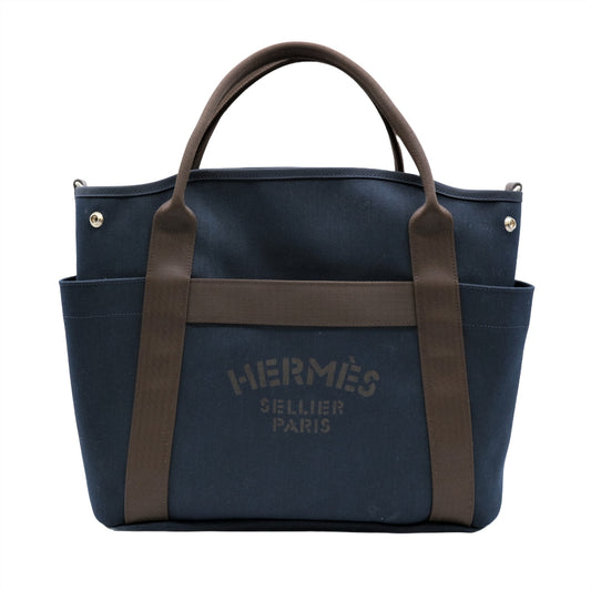 Hermes Canvas Sac de Pansage Groom Tote
