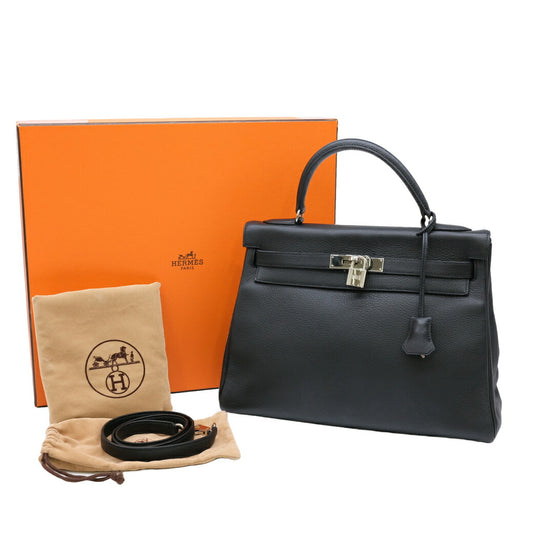 Hermes Kelly 32 Handbag Black Leather