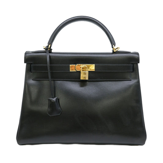 Hermes Kelly 32 Handbag Black Leather
