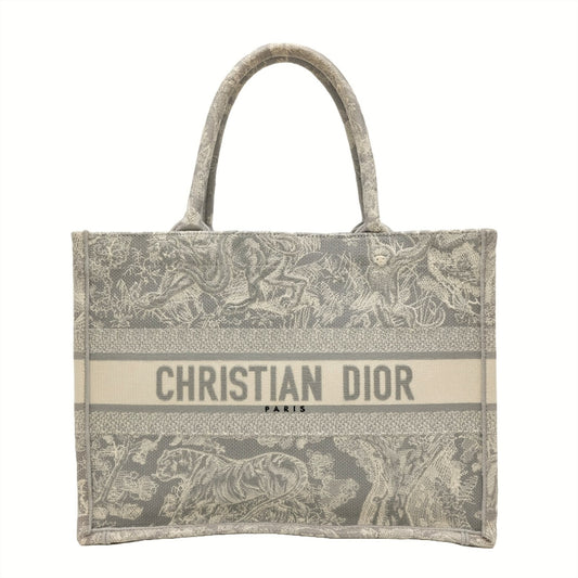 Dior Book Tote Handbag White Gray