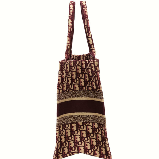 Dior Book Tote Medium Embroidery Burgundy