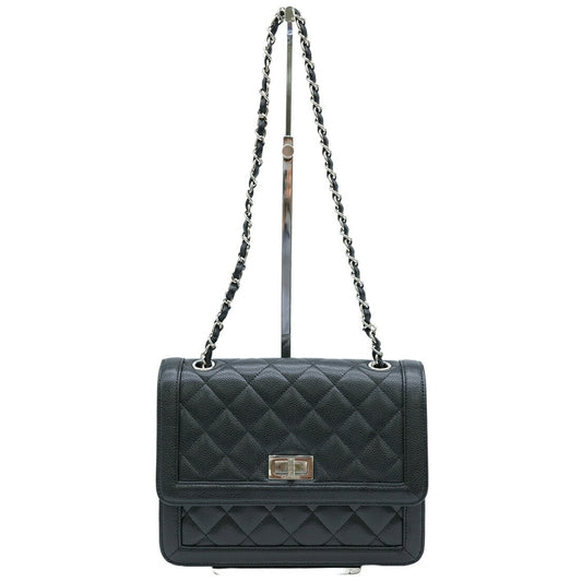 Chanel Caviar Skin Shoulder Bag Black