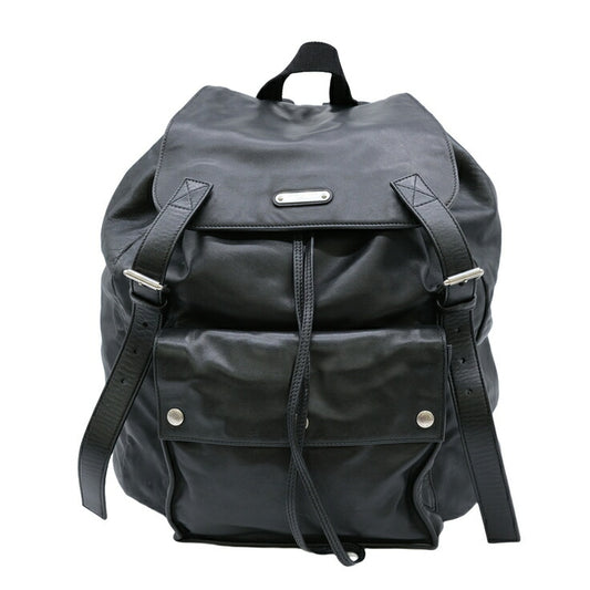 Saint Laurent Leather Backpack Black