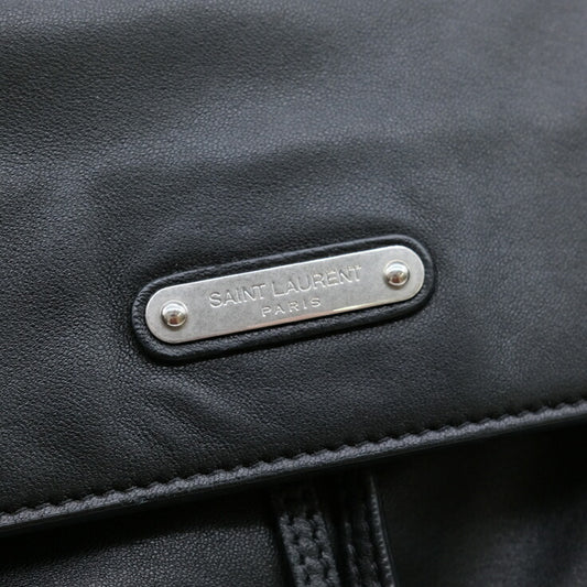 Saint Laurent Leather Backpack Black