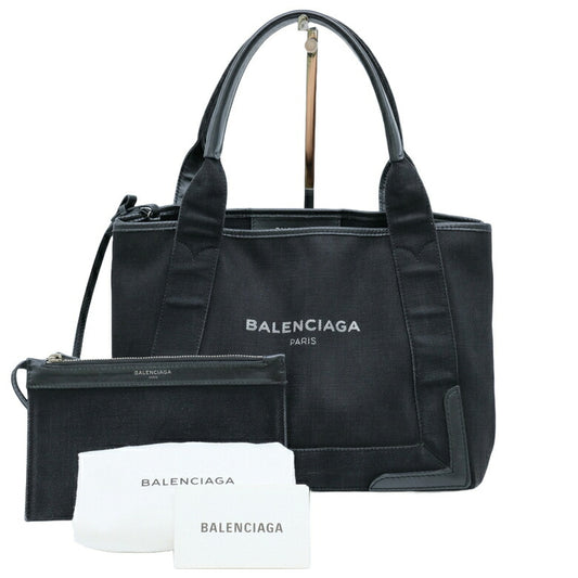 Balenciaga Denim Leather Cabas Tote Bag