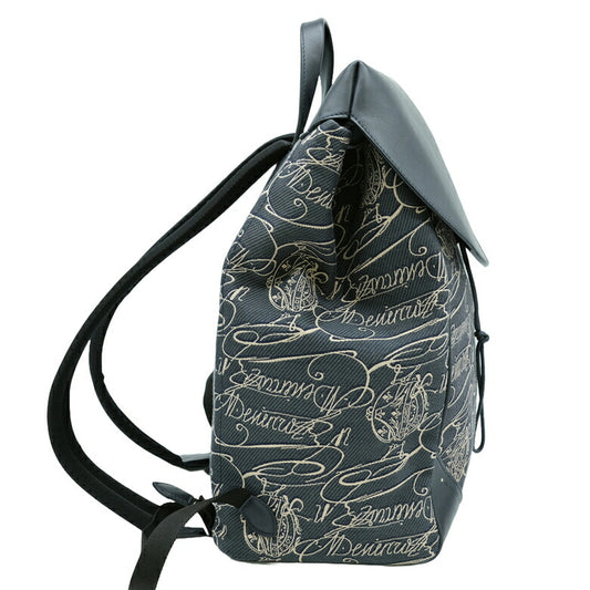Berluti Nomade Scritto Arabesque Canvas Leather Backpack