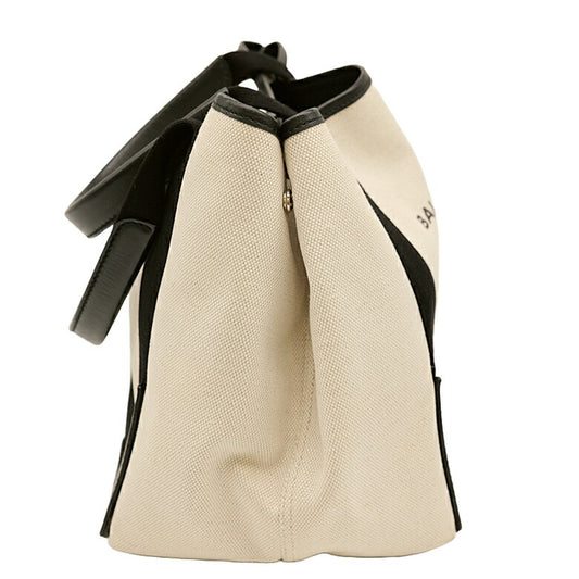 Balenciaga Canvas Leather Small Cabas Tote Bag