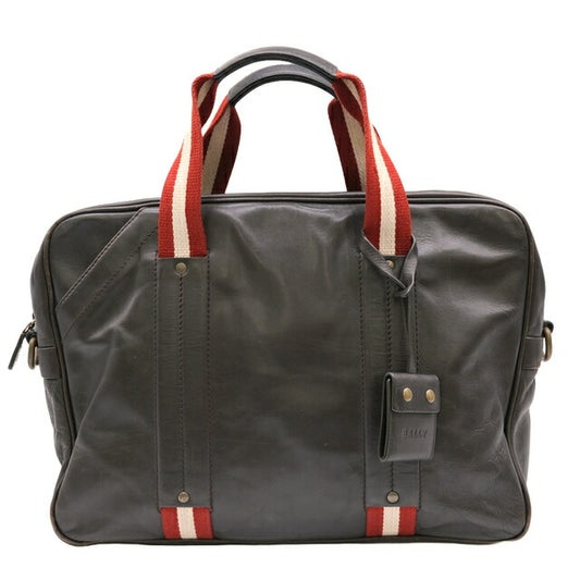 Bally Leather Business Briefcase Brown