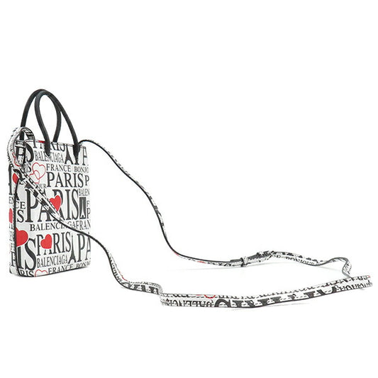 Balenciaga Leather Shoulder Bag Bonjour Paris