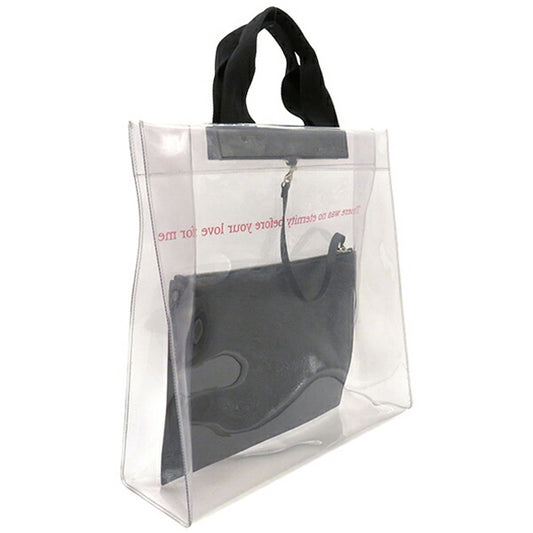 Valentino VLTN Clear Vinyl Leather Tote Bag