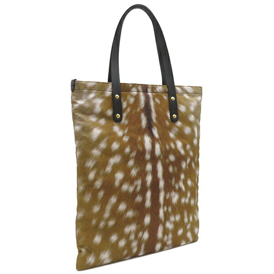 Burberry Nylon Leather Animal Print Tote 8022363