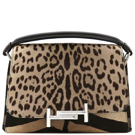 Tod's Leather Shoulder Bag Double T Chain