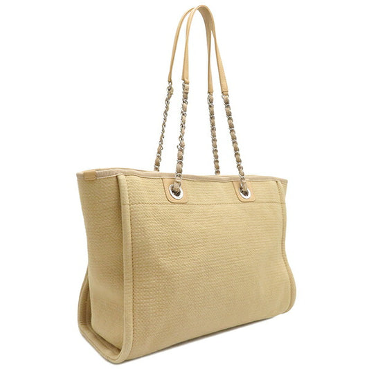 Chanel Canvas Leather Shoulder Tote Bag A67001