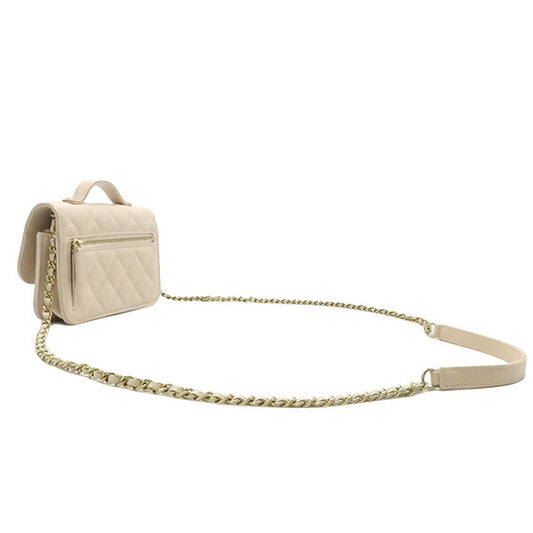 Chanel 2WAY Bag Matelasse Mini Caviar Skin Beige