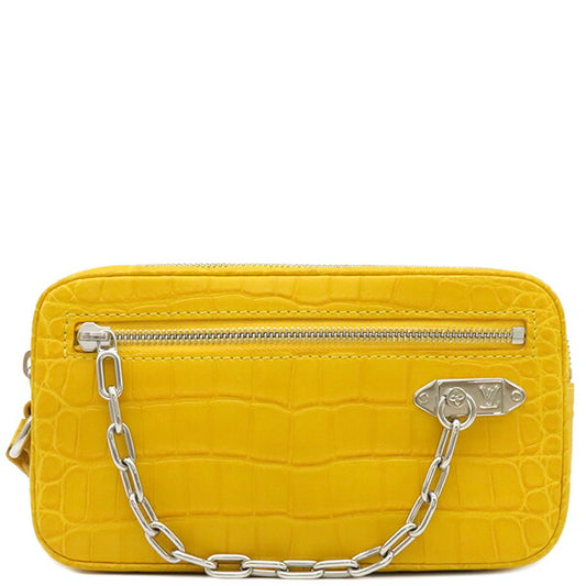 Louis Vuitton Alligator Pochette Volga Clutch