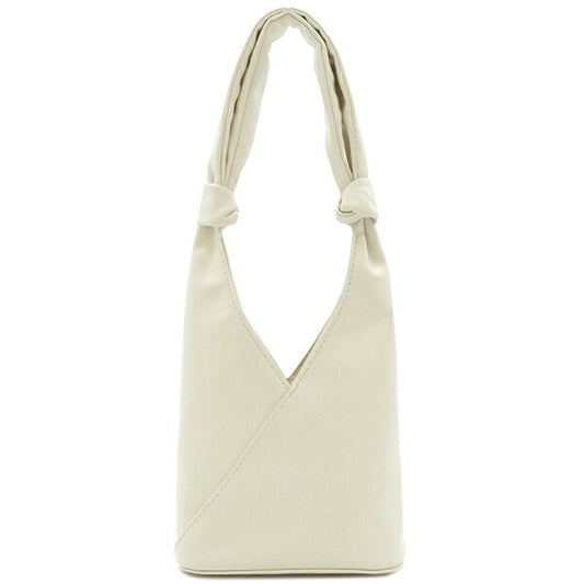 MM6 Japanese Leather Handbag Ivory White