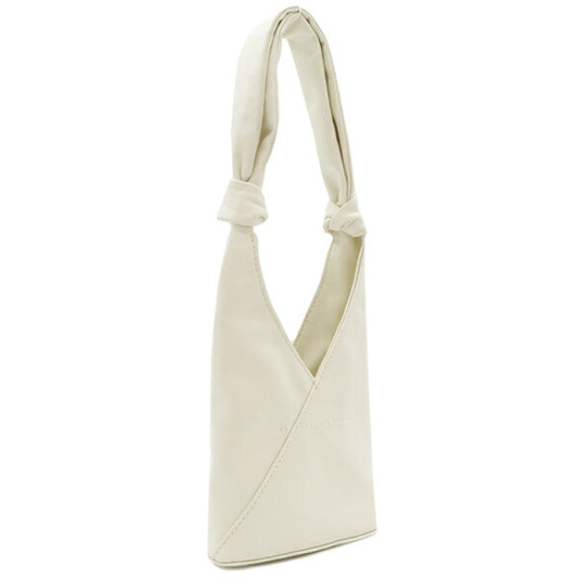 MM6 Japanese Leather Handbag Ivory White