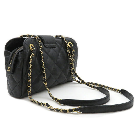 Chanel Caviar Skin Shoulder Bag Matelasse Large Bowling Bag