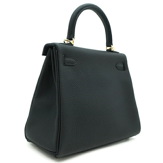Hermes Kelly 25 Togo 2WAY Bag Black