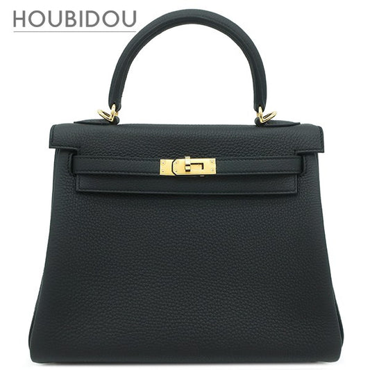 Hermes Kelly 25 Togo 2WAY Bag Black