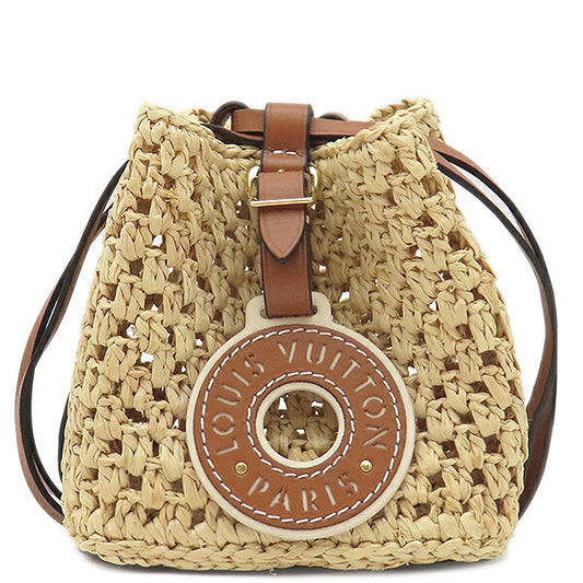 Louis Vuitton Noe Raffia Leather Shoulder Bag M83521