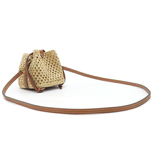 Louis Vuitton Noe Raffia Leather Shoulder Bag M83521
