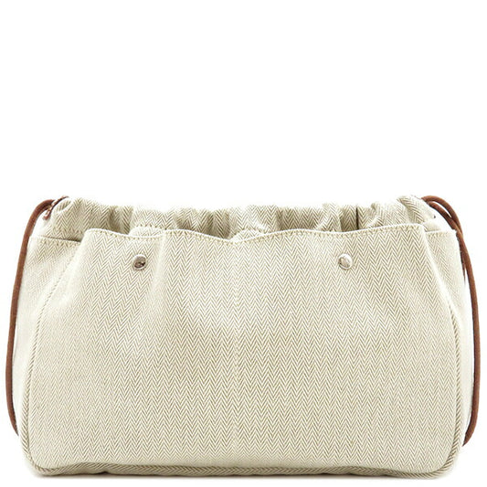 Hermes Toile Chevron Leather Pouch