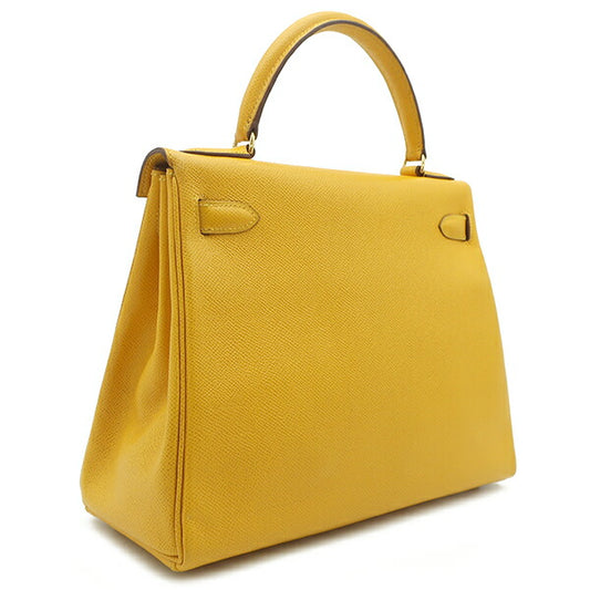 Hermes Kelly 28 Yellow 2-Way Bag