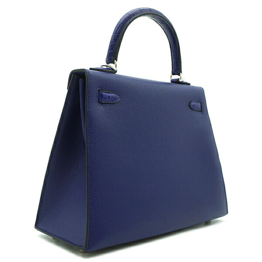 Hermes Kelly Touch 25 Alligator Bag Blue