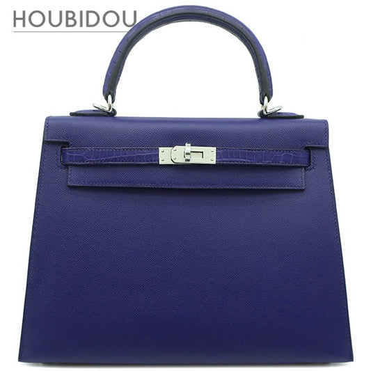 Hermes Kelly Touch 25 Alligator Bag Blue