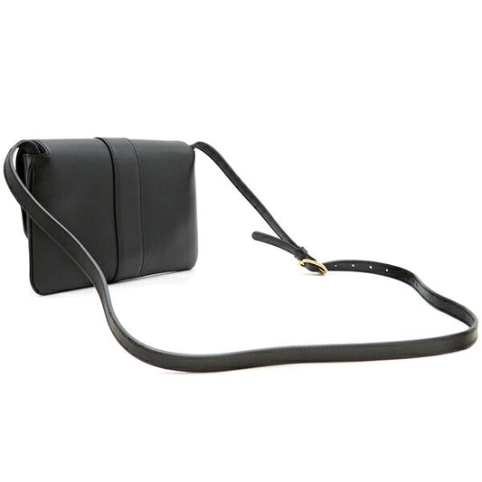 Gucci Leather Shoulder Bag GG Marmont Black