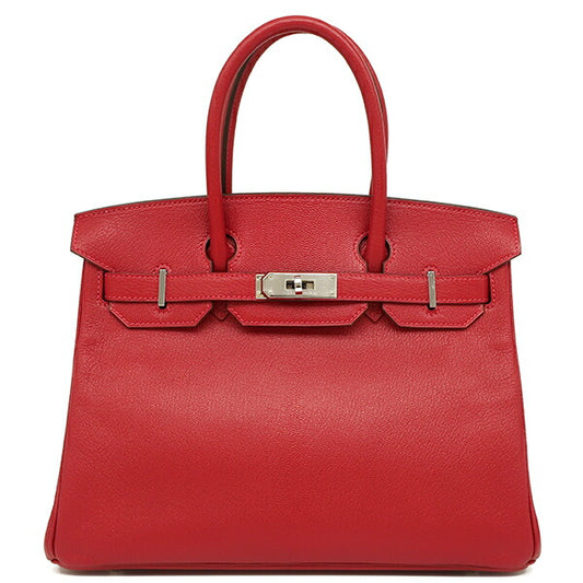 Hermes Chevre Birkin 30 Handbag Red
