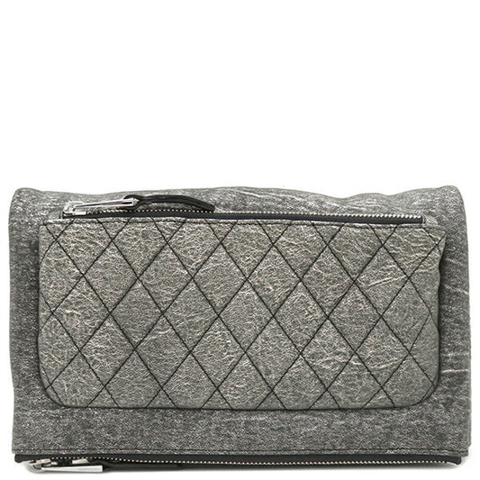 Jimmy Choo Quilted Leather Shoulder Bag Silver