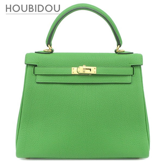 Hermes Kelly 25 Togo 2-Way Bag Green