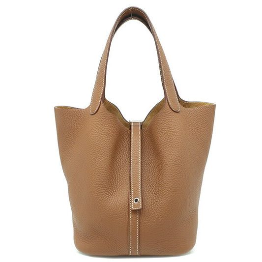 Hermes Picotin Lock MM Handbag Gold Silver Hardware