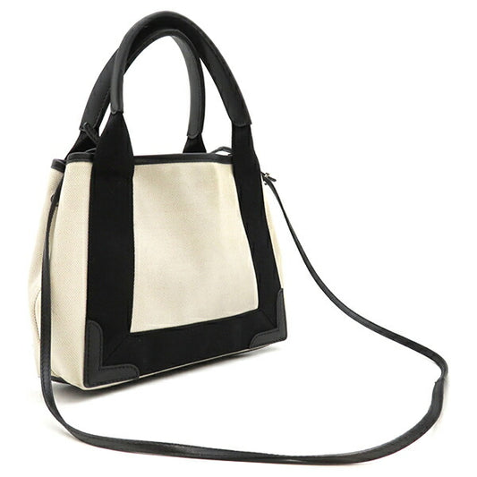 Balenciaga 2WAY Cotton Canvas Leather Bag