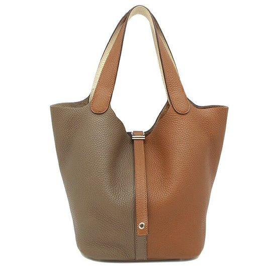 Hermes Picotin Lock MM Handbag Gold Etoupe Nata