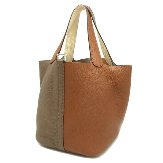 Hermes Picotin Lock MM Handbag Gold Etoupe Nata