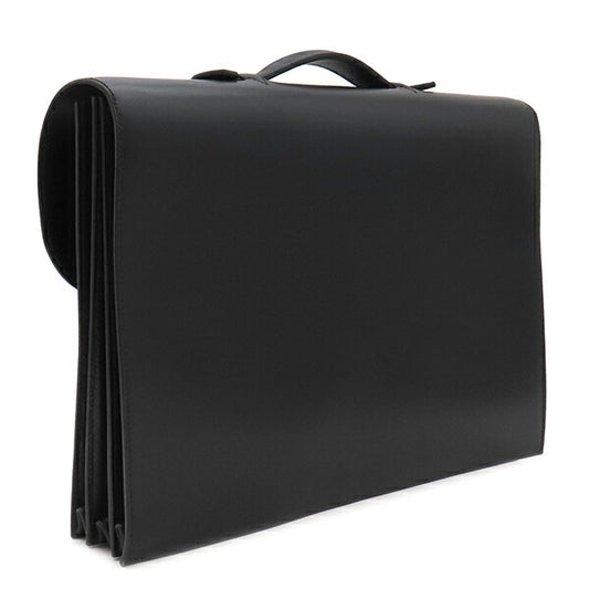 Hermes Box Calf Sac a Depeche Briefcase Black