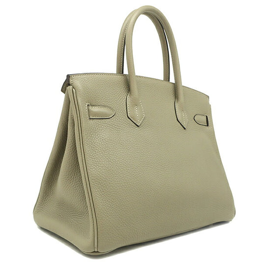 Hermes Birkin 30 Handbag Clemence Sage