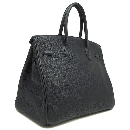 Hermes Birkin 35 Togo Handbag Navy Green