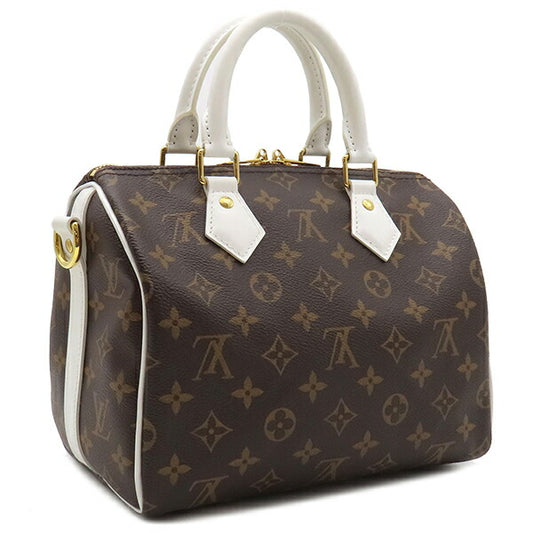 Louis Vuitton Monogram Canvas Leather Handbag Speedy Bandouliere 25